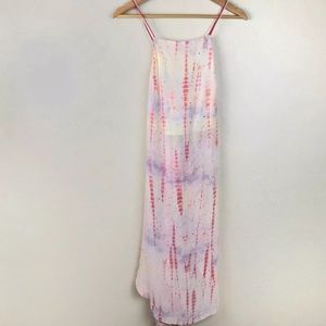 NWOT Free People Slip Sheer Dress Tie Dye Pattern